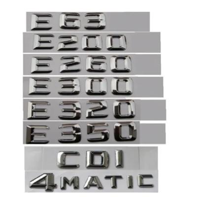 Krom Araba Gövde Harfler Rozet Amblem Amblemler E43 E55 E63 E200 E250 E300 E320 E350 E400 E180 4MATIC CDI