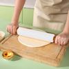 Silicone Rolling Pin with Solid Wood Handle - Non-Stick Kitchen Tool for Dumplings and Baking