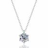 Real D Color 1 Carat Moissanite Pendant Necklace GRA Certificate for Women Wedding Bridal 100%   Copper Fine Jewelry