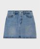 PLAC WOMEN Vintage Washed Denim Mini Skirt Light Blue