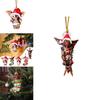 Merry Christmas Gremlins Gizmo Acrylic Santa Hat Pendant Xmas Tree Decor