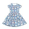 Girl Summer Dress Color & Print Short Sleeve Dress With Pocket Casual Dress Shorts Sleeve Party Dress Easter Day