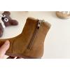 Vintage Korean Style Unisex Kids Winter Fleece Warm Non Slip Mid Calf Boots
