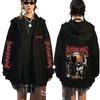 Anime Oosaki Nana Merch Zipper Hoodie Grunge Rock Black Stones Zip Up Jacket Men Women Clothing Manga Gothic Zip Up Sweatshirt