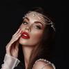 Full Rhinestone Head Chain Headpiece Pearls Tassel Crystal Meshes Headbands  Hair Accessories