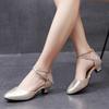 Ladies Standard Shoes New Pearl Ladies Ballroom Dancing Shoes Closed Toe Salsa Shoes Rubber Soft Outsole Modern Dance Low Heels