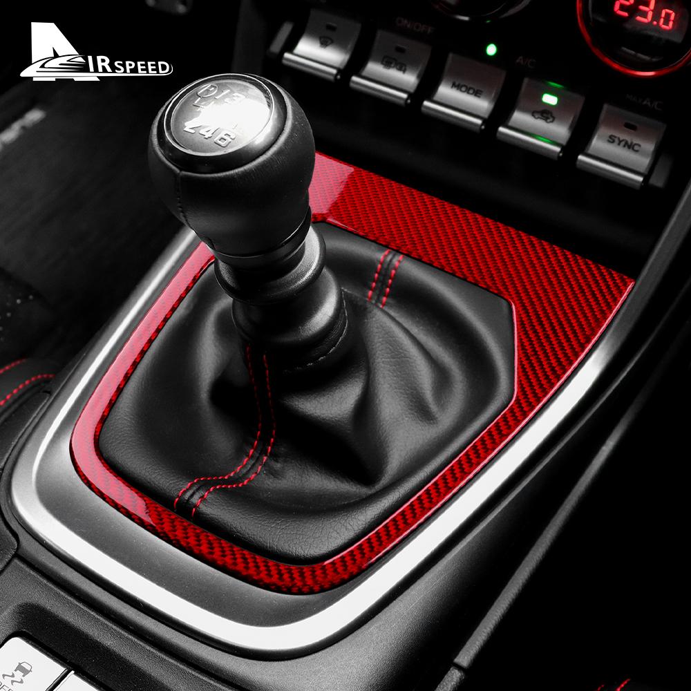 Real Hard Carbon Fiber For Subaru BRZ Toyota GR86 2021 2022 2023 2024 2025 2026 Car Gear Panel Sticker Interior Trim Accessories