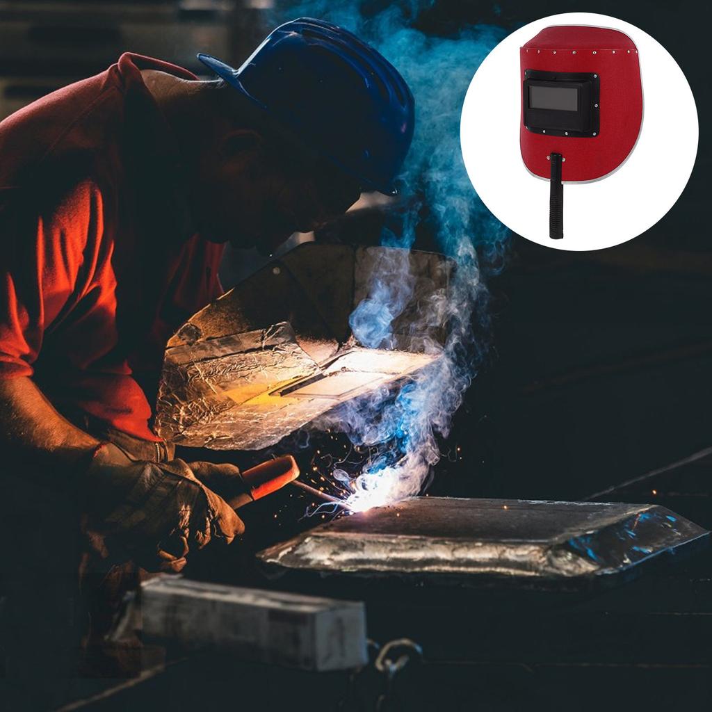 Handheld Welding Shield Vulcanized Fibre Paper Wood Construction Comfort Padding Semi-Automatic for Welding Cutting Grinding