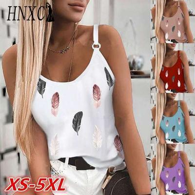 Summer Women's Casual Round-neck Printed Halter Top