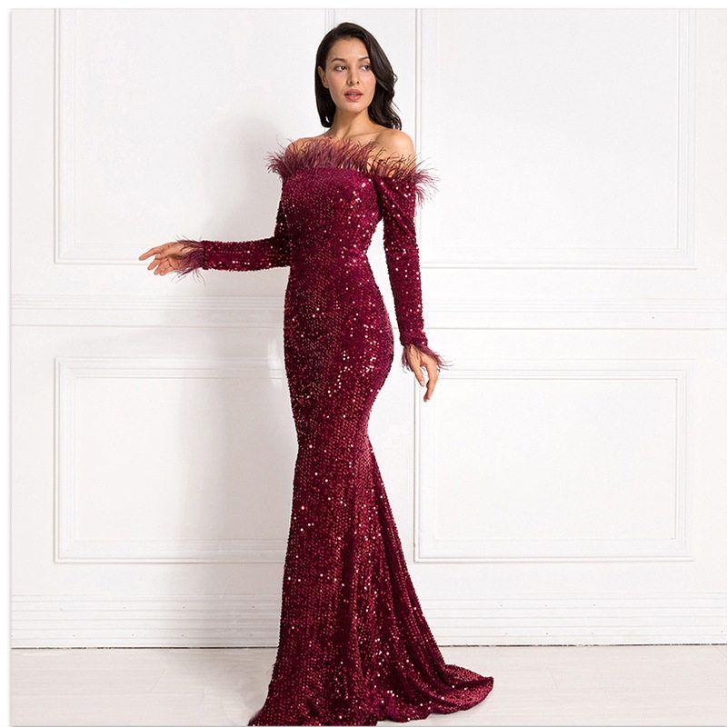 Evening Party Dresses Long Maix Sexy Wedding Birthday Gown