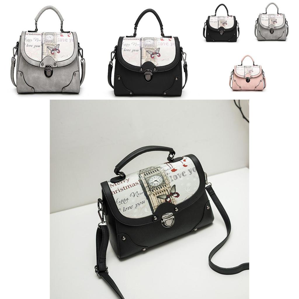 Luxurious European And American Fashion Large Handbag Shoulder Bag With Retro Printing