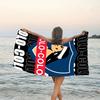 1 Stück Fußballmannschaft (34) Strandtuch, Strand- und Meeresufer-Schwimmbadausstattung, Modisches Muster, Rechteckig, Reiseutensilien