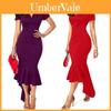 Elegant 2023 Autumn Fashion Women's V Neck Off Shoulder Short Sleeve A Line Dress