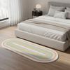 Long Strip Living Room Floor Mat Plush Doormat Colorful Oval Bedroom Rug  Sofa Area
