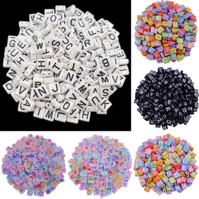 Mărgele pătrate libere pentru fabricarea bijuteriilor 9*8mm Pandantiv Colier Brățară 40 buc Acrilic DIY Meșteșuguri mărgele