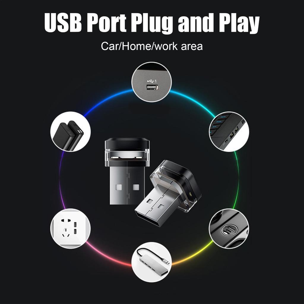 USB LED Car Interior Atmosphere, Type C LED Light, For Cars, 1 Color, Ambient