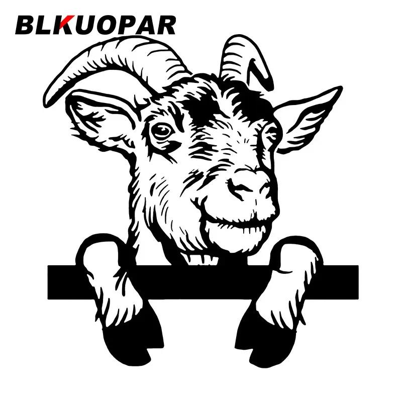 BLKUOPAR Little Goat Peeking Car Stickers Cute Animal Decal Scratch-Proof Die Cut Trunk Air Conditioner Car Styling