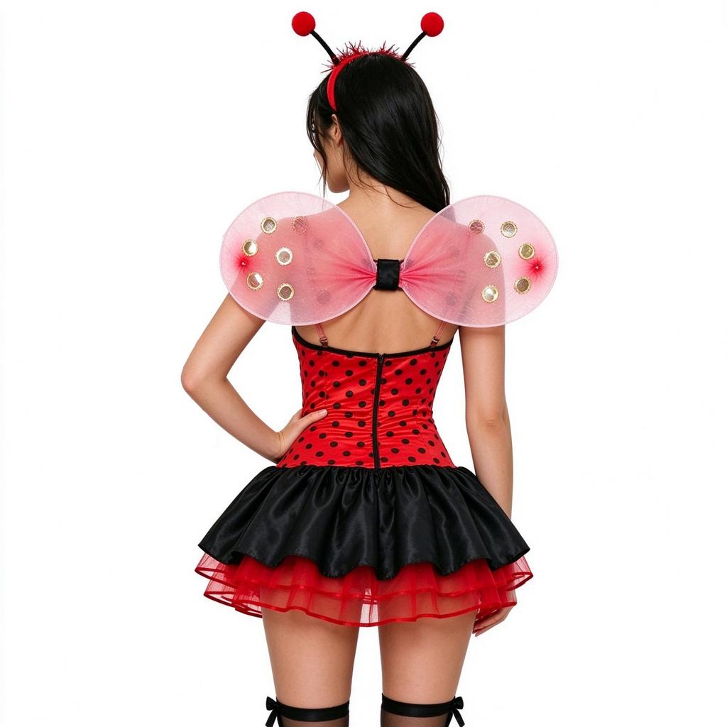 Women's 3-Piece Cami Set Christmas Costume Outfit for Holiday Party and Cosplay