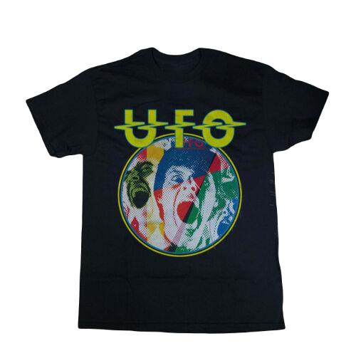 UFO T-shirt Funny Black Cotton Tee vtg Funny For Men Women