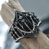 Classical Gothic Jewelry Ring Vintage Inspired Craftsmanship Premium Zinc Alloy Material Multiple Size Options For Daily Occasions
