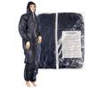 Navy Blue Protective Coverall Nonwoven With Hood 1pc