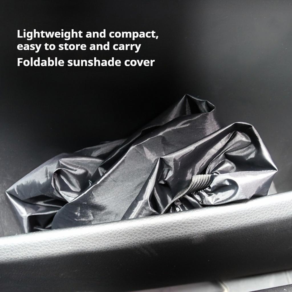Car Steering Wheel Sun Shade Cover - 190T Fabric Sun Protector for Summer Heat Reduction