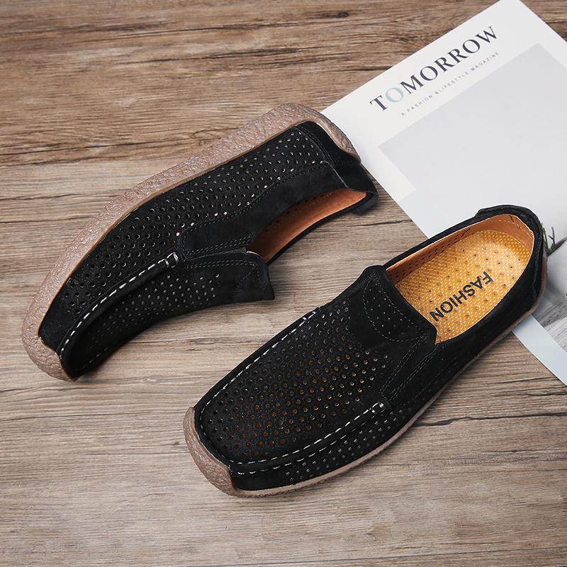 Fashion Men's Suede Loafers Breathable Slip On Casual Shoes Summer Outdoor Driving Shoes Social Shoe Male Designer Shoes Luxus Slippers