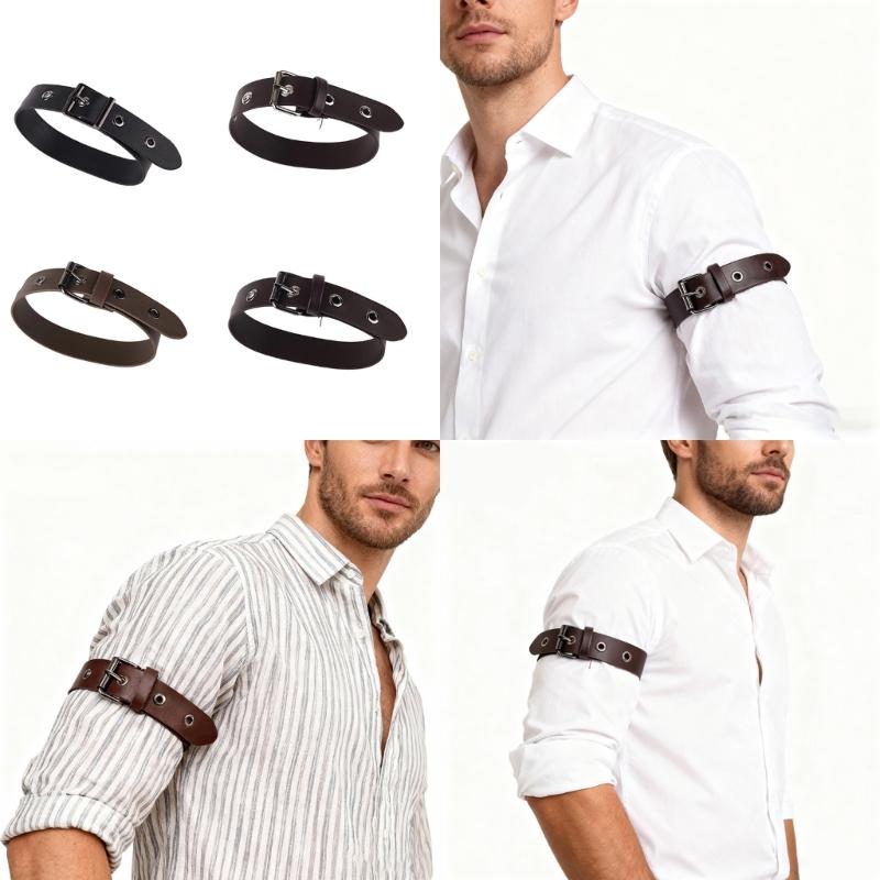 Men Women Shirt Stay Best Belt Adjustable PU Belt Belt Look Neat Stretchy Metal Armbands Locking