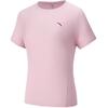 Womens Training Series Sports Casual Simple Solid Color Short Sleeve Regular T-Shirt Women Tops Soft-Pink 962527112-1