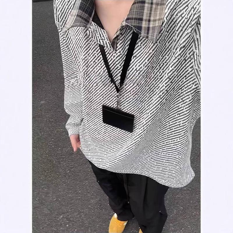 

Men s Autumn Heavyweight Dark Gray Chenille Tweed Polo Sweatshirt - Long Sleeve Little Coco Style Knitwear 2XL білий