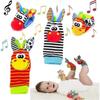 Babyrassel Socken Handgelenkrasseln Fußfinder Socken Set, acsergery Babyrassel Spielzeug