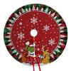 1 Stück Weihnachtsbaumdecke Rot Golden Feiertagsdekorationen mit wärmenden Sternen, strapazierfähiges Polyestergewebe für drinnen und draußen Weihnachtsbaum Zuhause