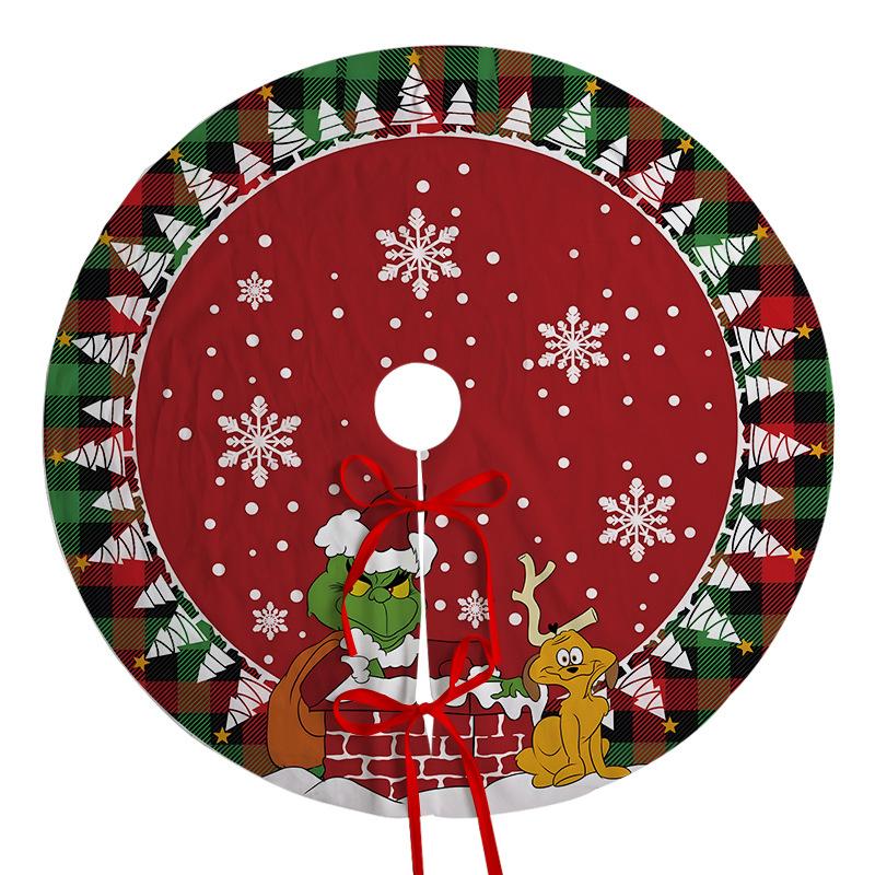 1 Stück Weihnachtsbaumdecke Rot Golden Feiertagsdekorationen mit wärmenden Sternen, strapazierfähiges Polyestergewebe für drinnen und draußen Weihnachtsbaum Zuhause