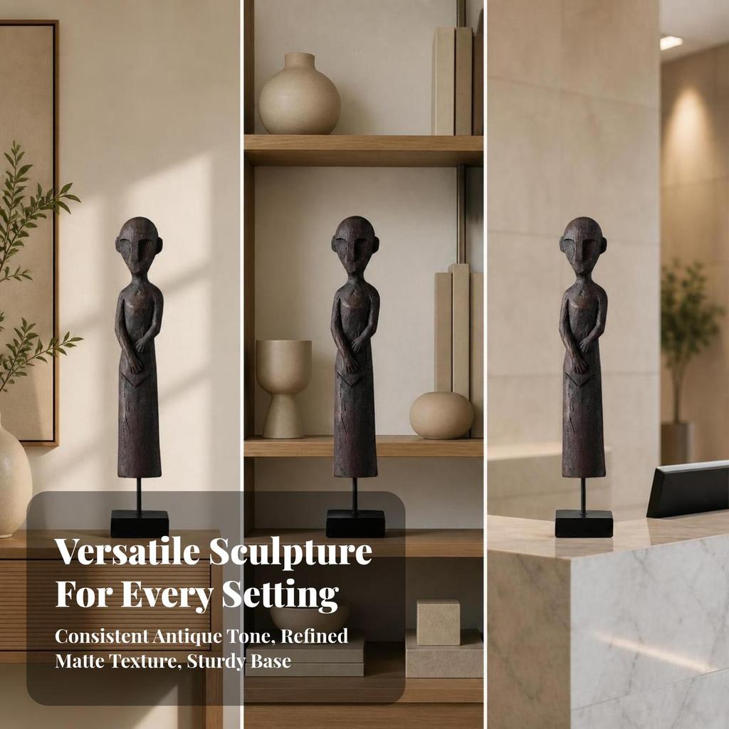 Human Figure Sculpture Contemporary Abstract Statue Minimalist for Entryway