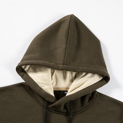 Foreign Trade Leisure Sports Hooded Sweater Autumn and Winter Fleece Contrasting Jumper Loose Coat