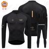 1 Mens Thermal Fleece Cycling Long Sleeve Jersey Pants Set Winter Warm Bike Riding Outfit Cold Weather