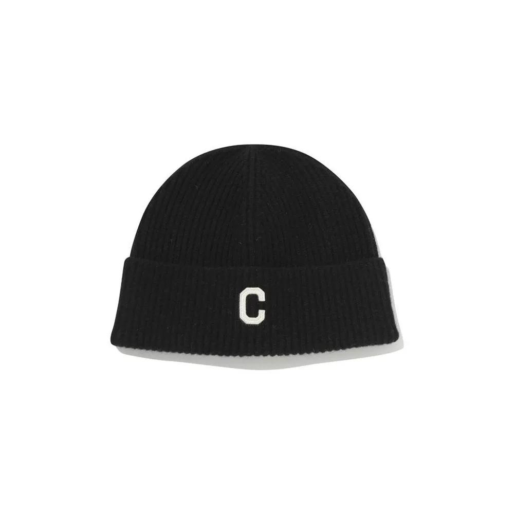 C Logo Felt Applique Beanie Black CO2504CA09BK 278395 F