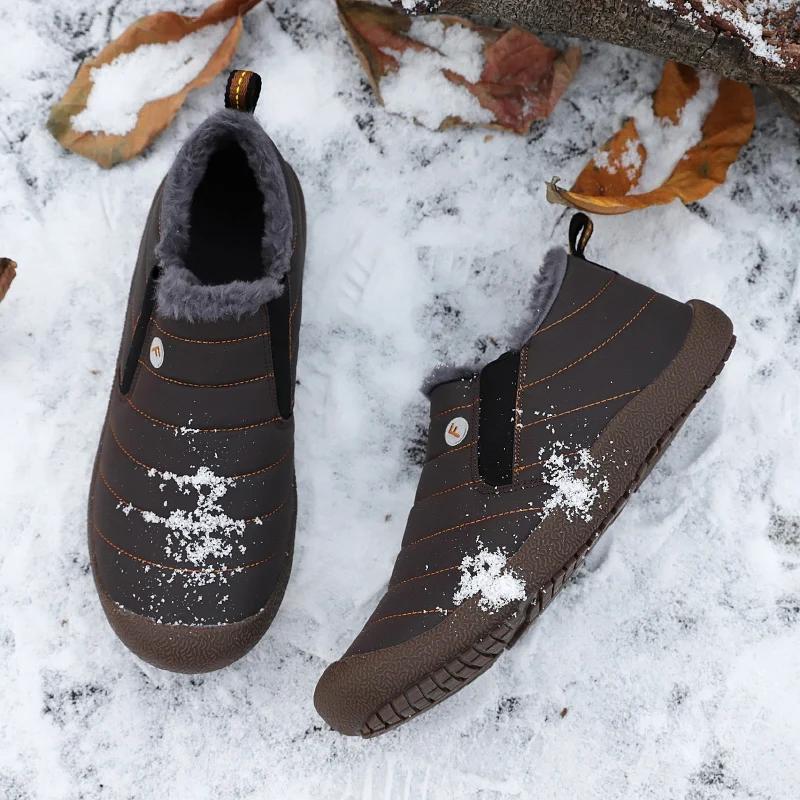 Women Thick Soled Snow Boots Hiking Shoes Couple Ankle Boots Sports Shoes Soft Plus Size Men's Lazy Boots Winter New Style 2025