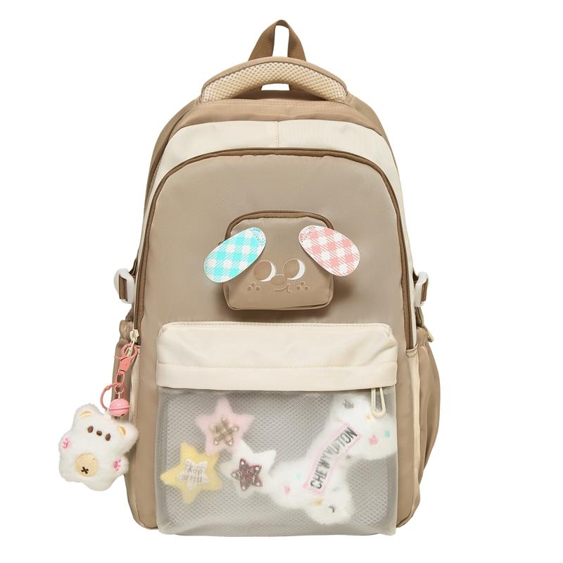 

Женский школьный рюкзак в стиле колледжа для школьников средней школы, большой вместимости, дорожный рюкзак хаки