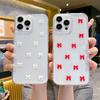 Glitter Pink Small Bow Phone Case for IPhone17promax Small Fresh Style for Apple 16 Transparent Anti-fall 15