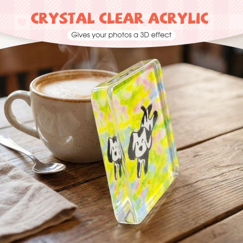 10pcs Handmade Transparent Photo Magnets Acrylic Fridge Magnets Material Kit DIY Fridge Magnet Kit