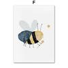 Cute Boho Animal Bear Hedgehog Koala Bee Rabbit Nursery Wall Art Canvas  Poster And Prints Baby Kids Room Decor