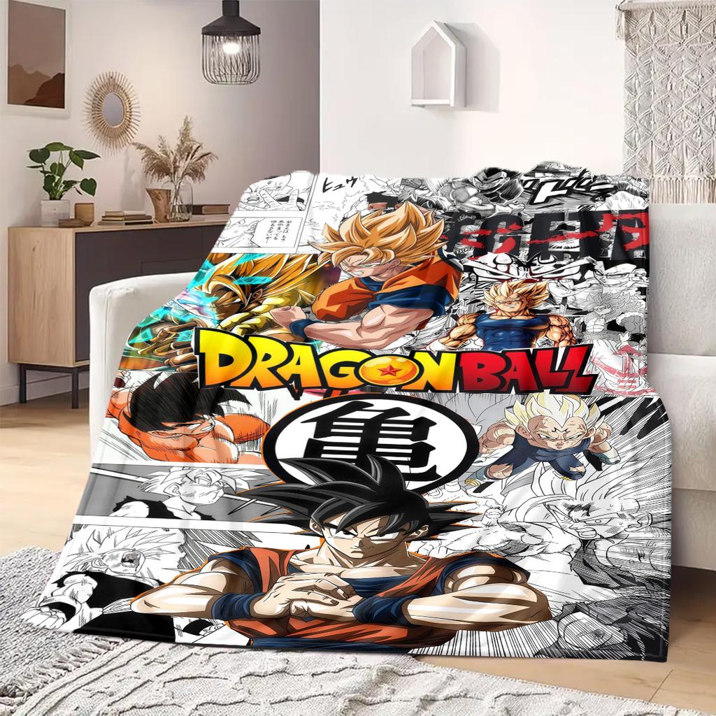 Son Goku Print Blanket Warm Comfortable Flannel Blanket Suitable for Bedrooms,Sofas, Beds,Chairs,Travel 141