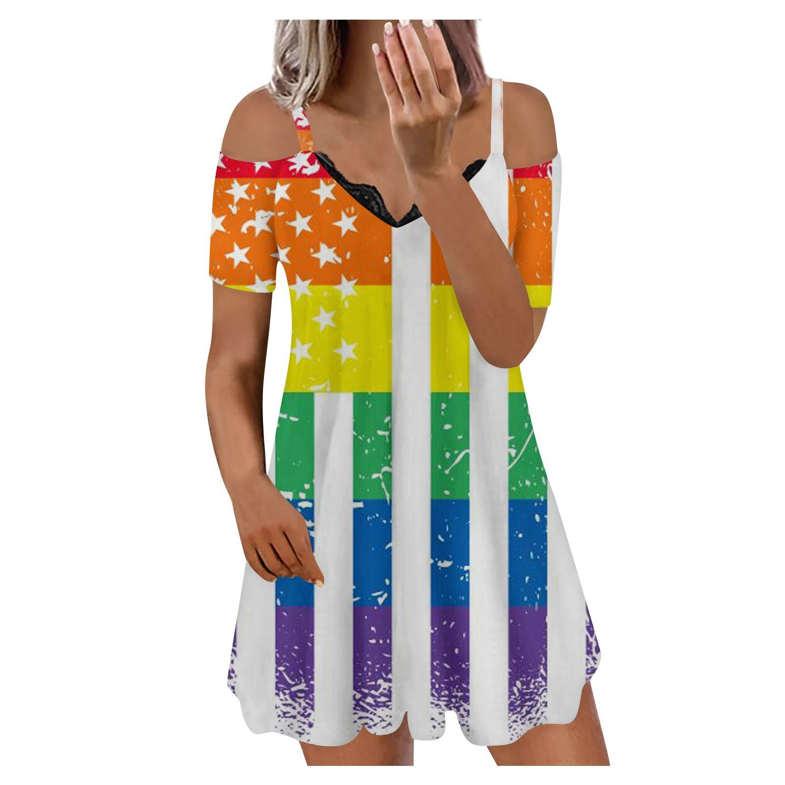 

Женское платье, повседневная юбка-комбинация с принтом для независимого дня, сарафан S белый