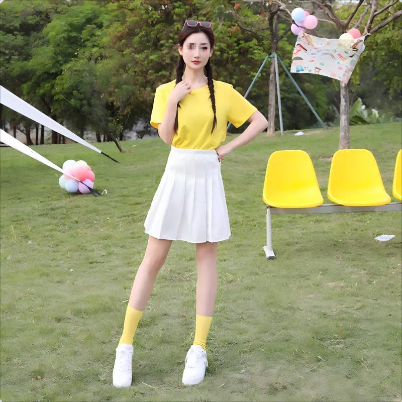 Skládaná sukně ve stylu K-Pop pro taneční a roztleskávačské uniformy