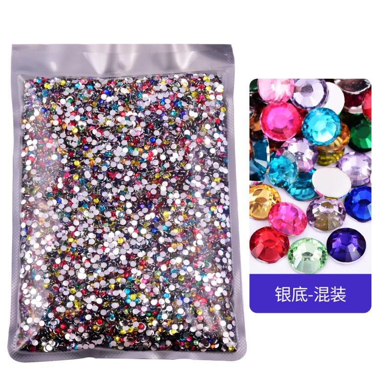 Diy Mobile Phone Jewelry Accessories Decorative Nail Art Creative Accessories Silver Plated Flat Bottom Resin