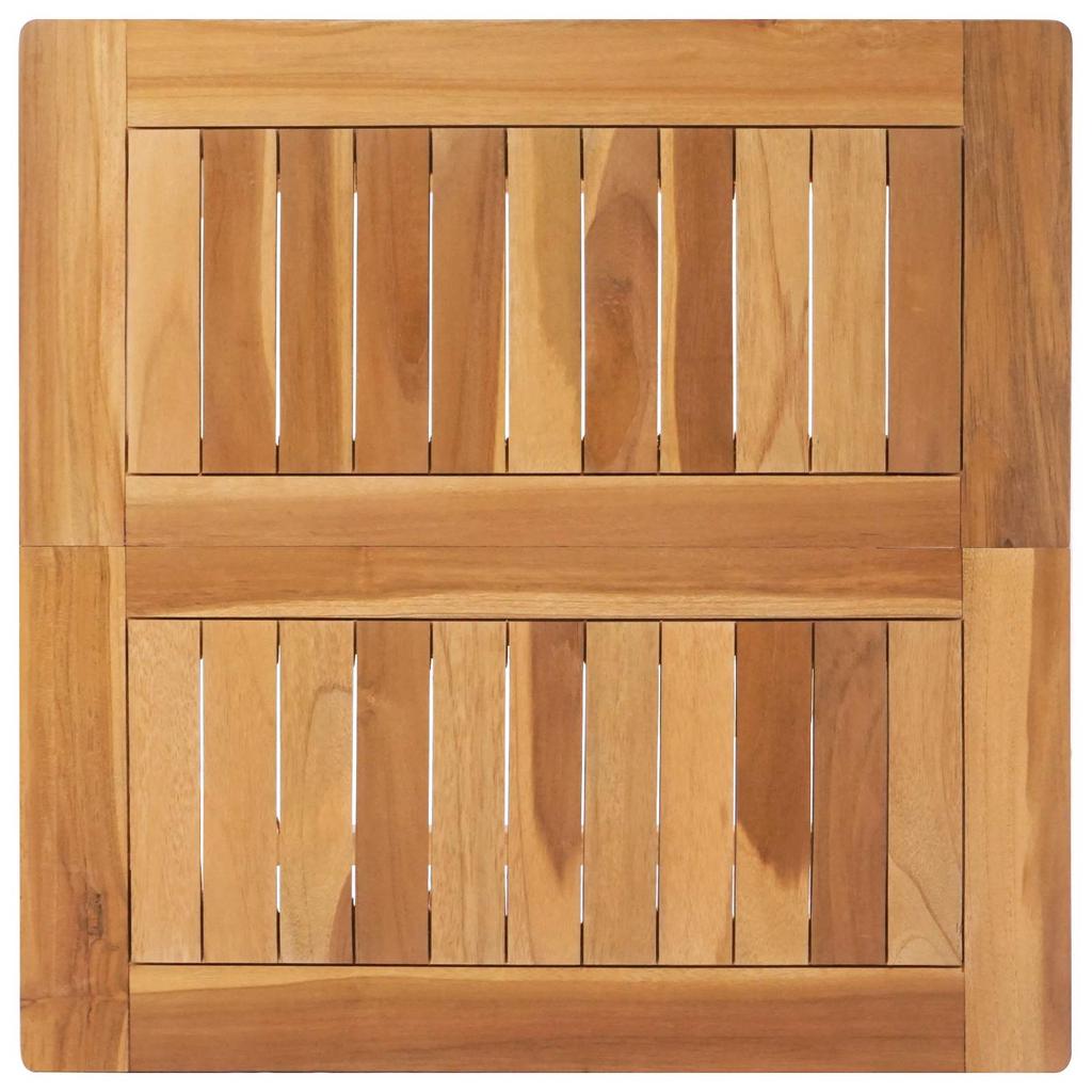 Bar Table Natural 60 X 60 X 105 Cm Solid Teak