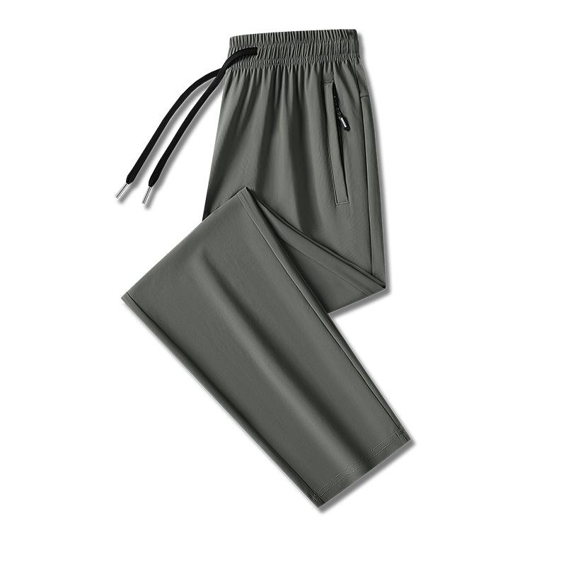 Quick Drying Ice Silk Pants for Men, Summer Thin Casual Pants for Men, Men's Pants Straight Pants