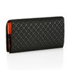 [Inden-ya] Inden HISOCA Hisoka Traditional Craft Koshu Inden Deerskin Lacquer Original Brand Wallet Black with Black Lacquer and Shippo Pattern