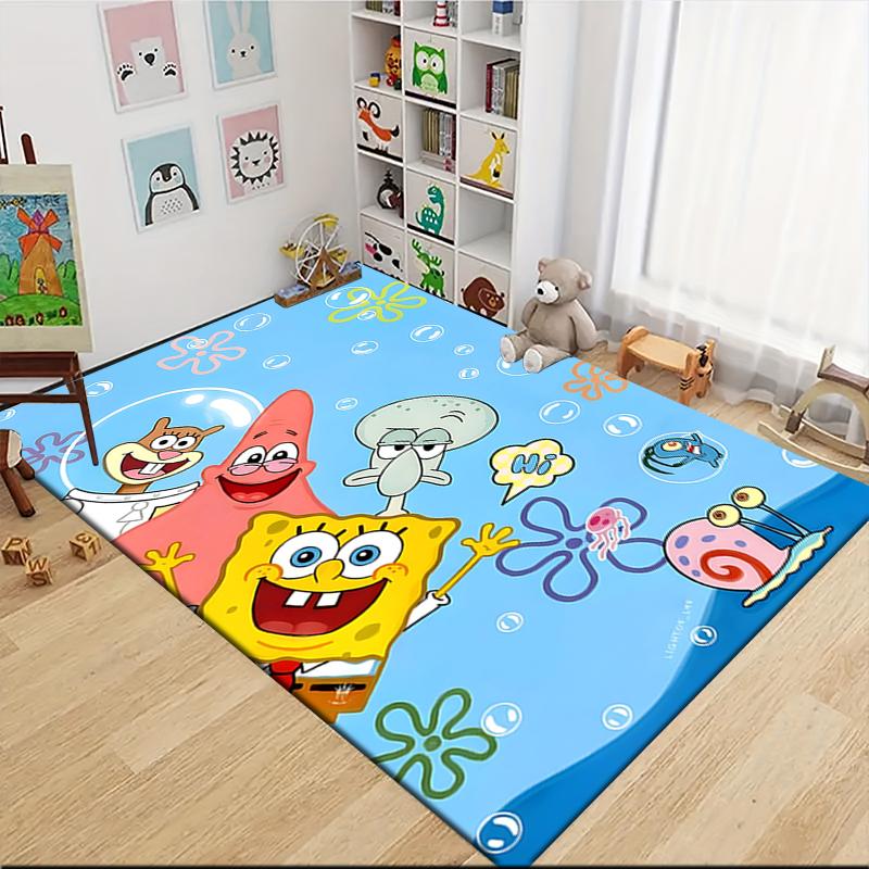 Spongebob Friends Carpet Rug Soft Washable Antislip Home Living Room Sofa Mats Personalized Christmas Rug